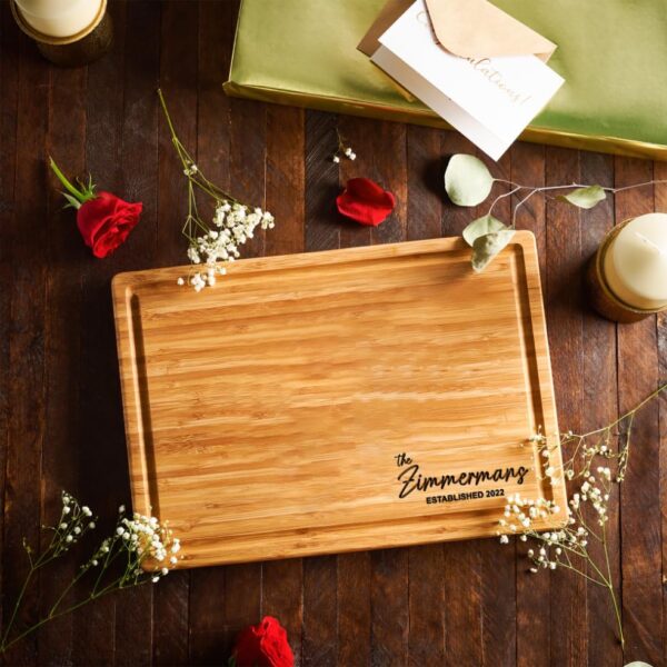 Personalized Cutting Board, Custom Bamboo Engraved Charcuterie Boards - Image 2